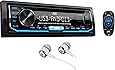 JVC Stereo Car Single DIN In-Dash CD MP3 Car Stereo Receiver Front USB AUX Inputs Android Control AM FM Radio Player with Remote Control / FREE ALPHASONIK EARBUDS