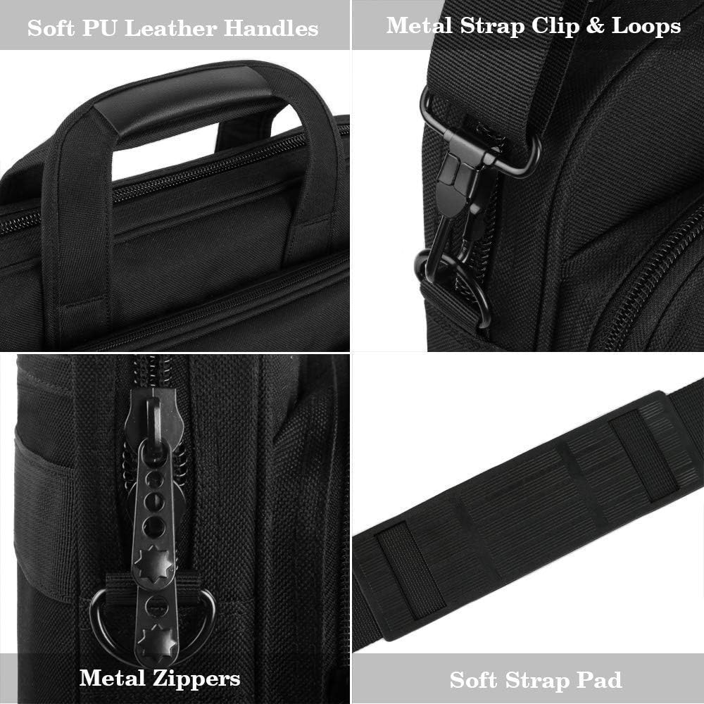 Laptop Bag 15.6 Inch, Laptop Briefcase Business Office Bag for Men Women, Water Resistant Durable Shoulder Messenger Bag for Notebook Computer MacBook Acer HP Dell, Black: Computers & Accessories