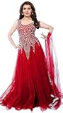 VKARAN Women's Net anarkali Dress Material