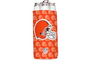 Bud Light & NFL Licensed Premium Insulated Neoprene Slim Can Koozy Cover/Cooler Sleeve - Easy On Gameday Foldable Beverage Apparel for 12 Ounce Seltzer Cans, 2 Pack: 2 Sided Design