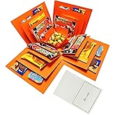 Hryan 5 Layer Gift Box, Multi Layered Explosion Photo DIY Box, Creative Surprise Picture Gift for Important Days and Holidays. (ORANGE)