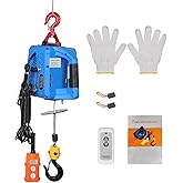 1100LBS Portable Electric Hoist -OZHOMY 1500W Chain Hoist 3 in 1 Control Methods Portable Winch with Overload Protection for 