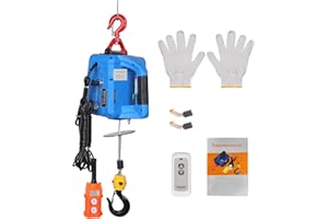 1100LBS Portable Electric Hoist -OZHOMY 1500W Chain Hoist 3 in 1 Control Methods Portable Winch with Overload Protection for 