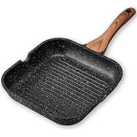 ESLITE LIFE Nonstick Grill Pan for Stove Tops Induction Compatible, 9.5 inch