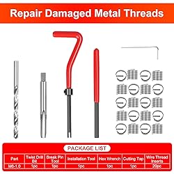 JMMRRR Thread Repair Kit M6 X 1.0mm, Metric Thread
