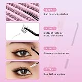 Sixstarhair False Eyelashes Cluster Lashes Clear Band 8-16mm 120pcs view 7