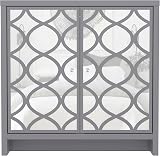 Galano Iris 2 Door Sideboard Grey Storage Cabinet Living Room Kitchen view 3