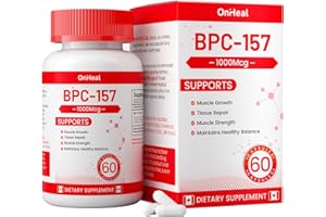 YBFQ BPC 157 Peptide Capsules 1000 mcg, supports muscle growth, tissue repair, strength, non-GMO, gluten-free, 60 capsules