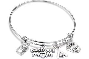 QIIER Baseball Mom Bracelet - Softball & Sports Jewelry Gift