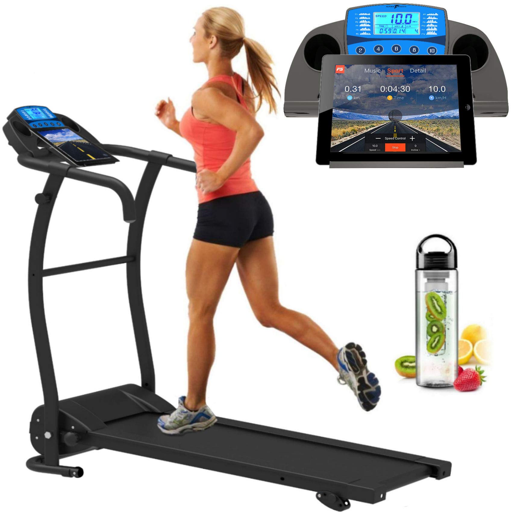 Adjustable Incline Bluetooth Nero PRO Treadmill Electric Motorised