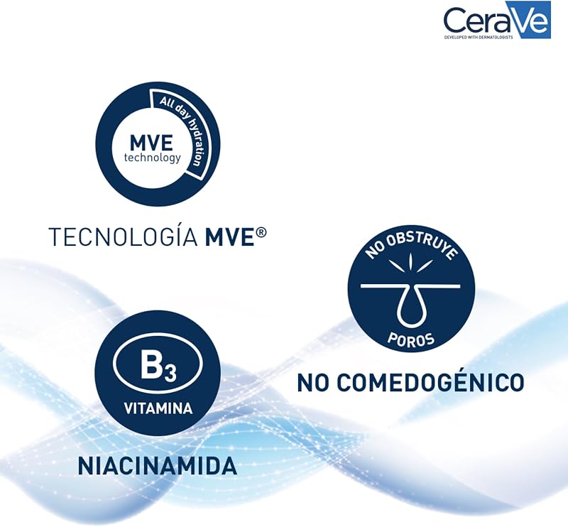, Cerave Loción Hidratante de Rostro, Crema hidratante noche, 52 ml