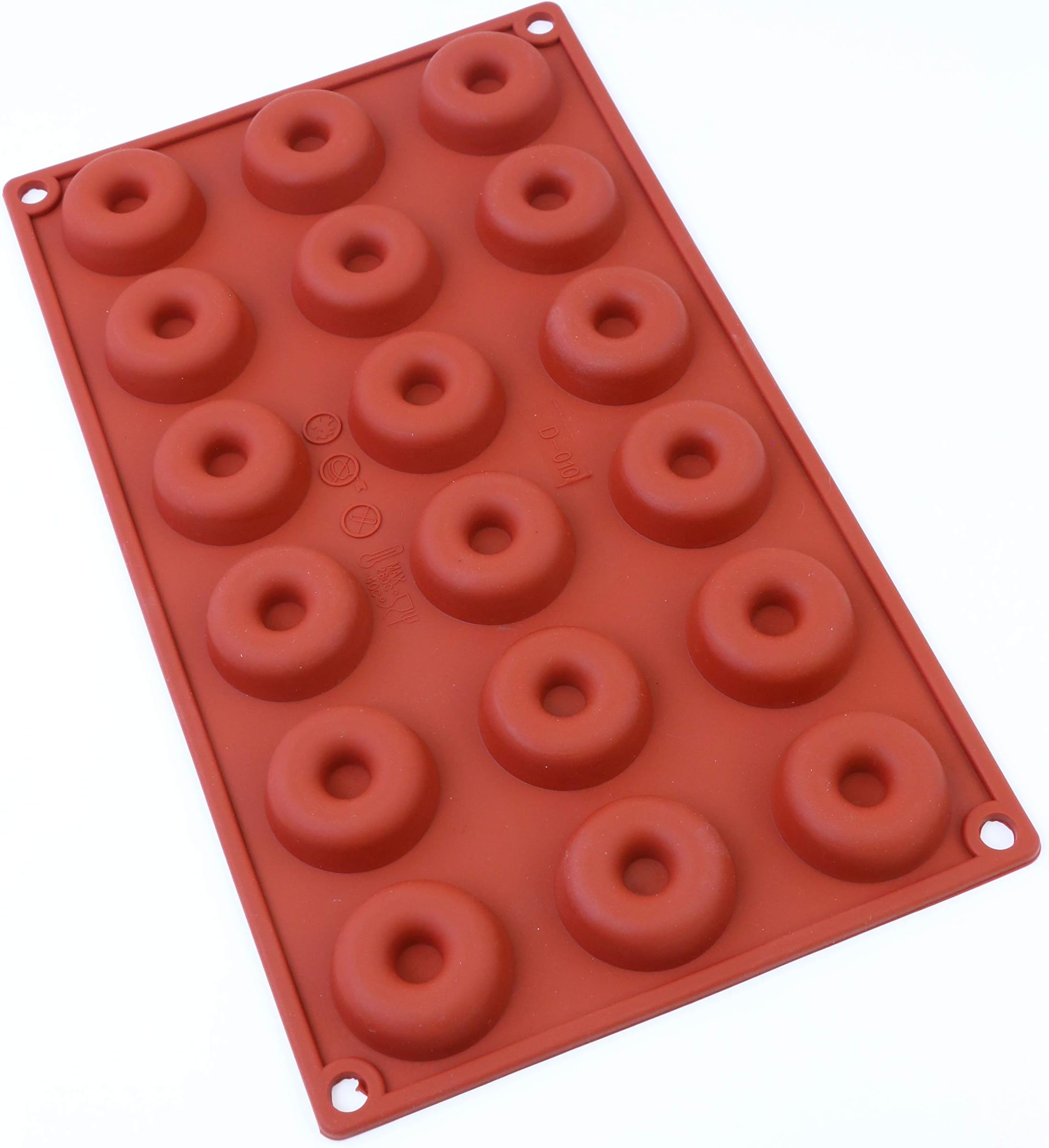 Oggibox 18-Cavity Savarin Silicone Mold for Donut/Cake/Bread/Cupcake/Cornbread Muffin Cups Donut Pan and More (18 Cavity)