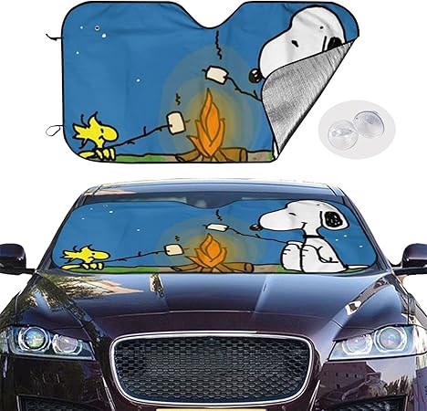 Amazon サンシェード スヌーピー 遮光フロントシェード フロントガラス用 日よけ 紫外線 遮光 丈夫で長持ち 取り付けが便利だ 70 130 Cm 車 バイク 車 バイク