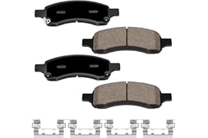 HYFTJYZ Front Brake Pads for Car Compatible with Chevrolet Colorado Trailblazer EXT Traverse SSR GMC Envoy XL Canyon Acadia Limited Buick Enclave Rainier Isuzu Ascender Saturn Outlook and Saab 9-7X
