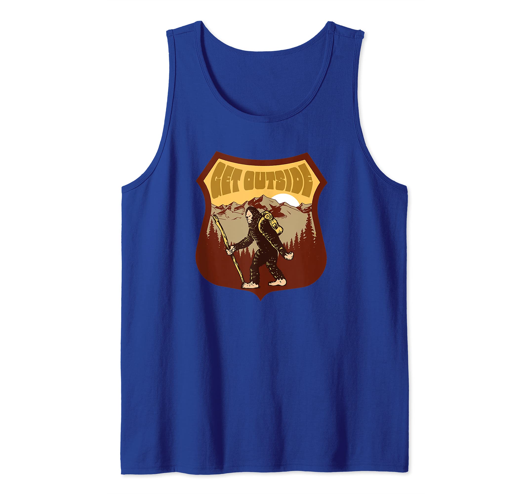 Get Outside Hiking Bigfoot Outdoors Nature Sasquatch Tank Top
