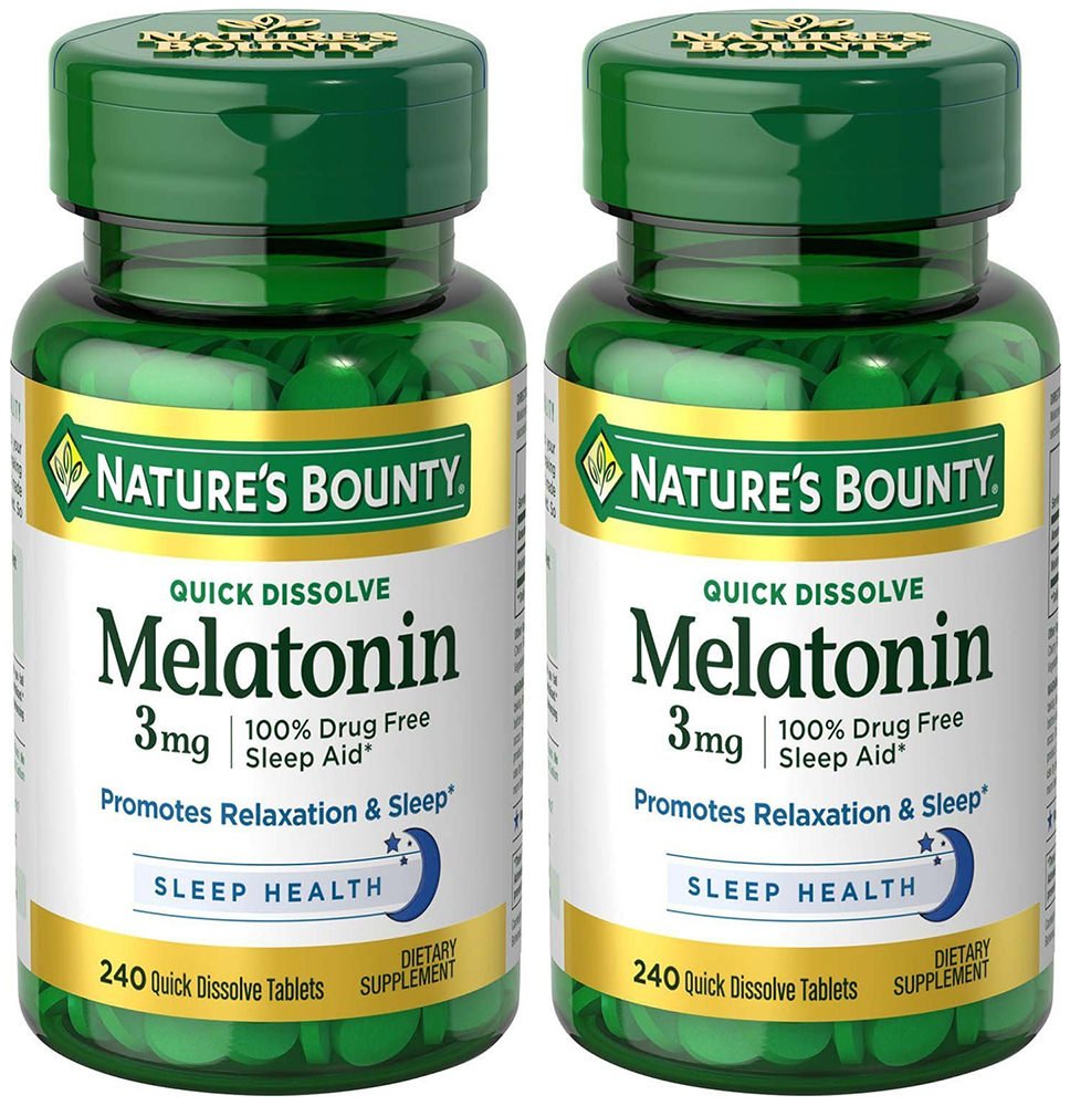 Amazon.com: Melatonin 3 mg, 2 Bottles (240 Count): Health & Personal ...