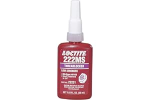 Loctite 135334 Purple 222MS Low Strength Thread Locker, 300 Degrees F Maximum Temperature, 50 mL Bottle