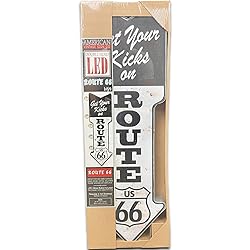Route 66 Double-Sided Marquee Sign With Vintage