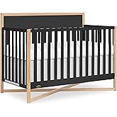 Dream On Me Owen 5-in-1 Convertible Full-Size Baby Crib in Matte Black, GreenGuard Gold & BSA, Converts to Toddler, Day, & Full-Size Bed, Non-Toxic Paint, Safe Sleep Environment