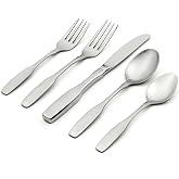 Oneida Flatware Paul Revere 18/10 Silverware Set for 1, 5-Piece | satin finish | 18/10 stainless steel | 1 knife, 2 spoons &amp; 2 forks | service for 1 | cutlery set for kitchen &amp; dining