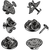 JANYUN 120 Pairs Butterfly Clutch Tie Tacks Pin Back Safty Secure Locking | Holder Clasp Lock Backings,Replacement with 8mm Length 4mm Width Blank Pin for Brooch Lapel Enamel Craft Making