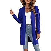 VIISHOW Women's Classic Cardigans Long Sleeve Open Front Casual Knit Cardigan Sweaters Coat Soft Outwear