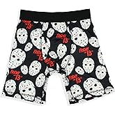 INTIMO Friday The 13th Men's Jason's Mask Allover Design Adult Boxer Briefs Tight Fit Underwear