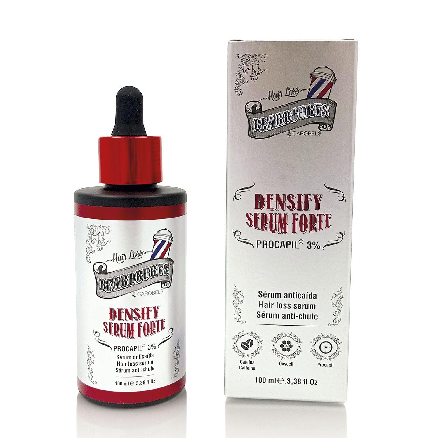 Beardburys Hair Loss Serum Forte, Advanced Formula for Thinning Hair, Strengthens, Nourishes, and Promotes Healthy Hair Growth, Ideal for Men 100ml