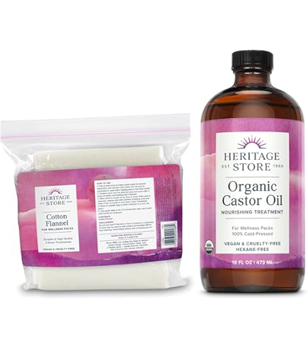 Amazon.com : Heritage Store Organic Castor Oil Pack - Soothing