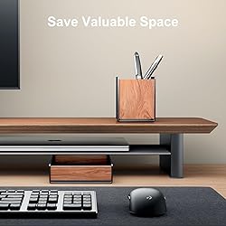 UPERGO Walnut Desk Tray with Pen Holder