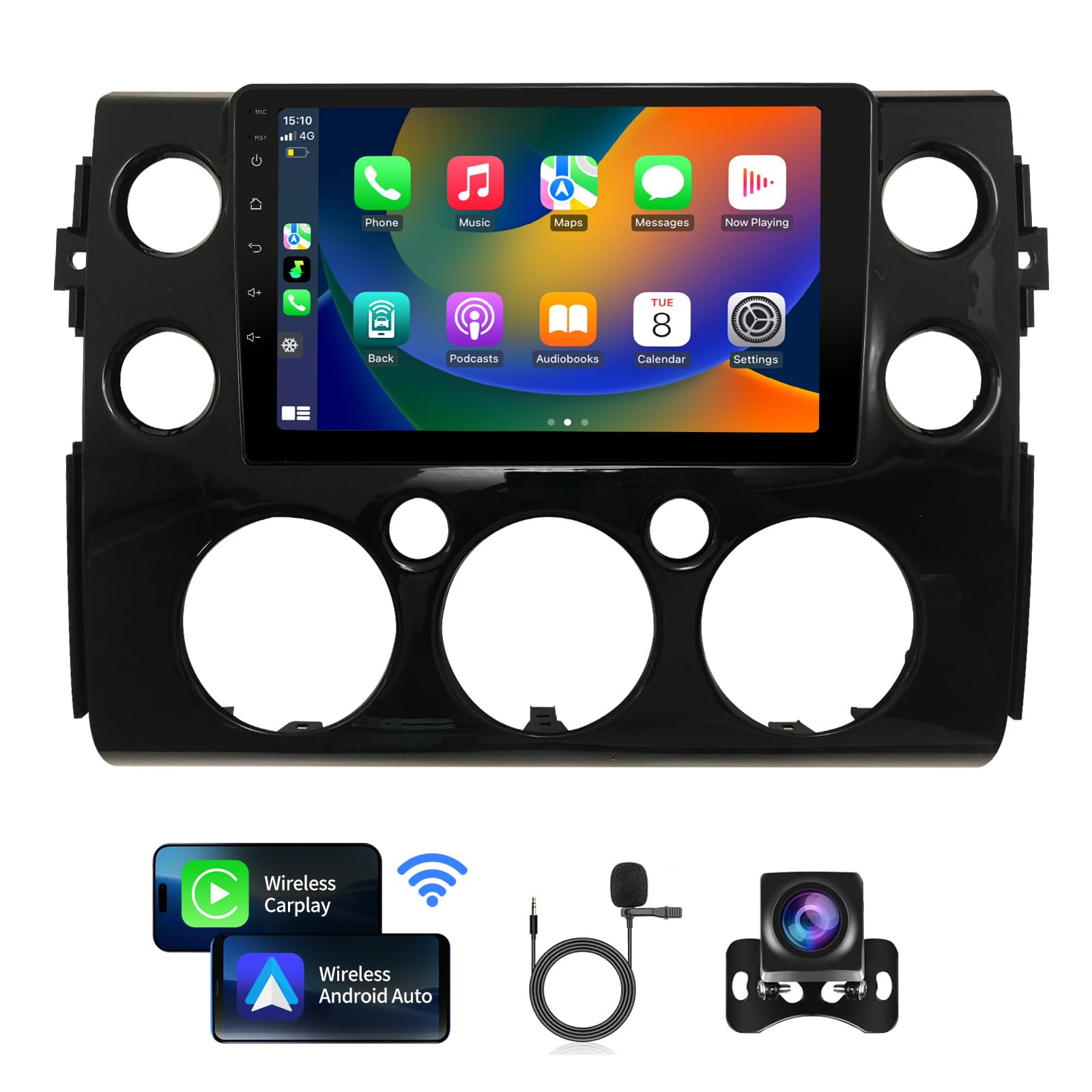 Photo 1 of Car Stereo Radio for Toyota FJ Cruiser 2006-2020 Android 13 Radio 9 inch Touch Screen Wireless CarPlay & Android Auto Support GPS Navigation Bluetooth WiFi DSP SWC FM?Incompatible with JBL?