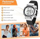 Hearkent Pedometer Watch for Women – Step Calorie Counter, 30M Waterproof, Non view 3