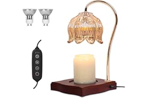 Mebaraul Flower Candle Warmer Lamp,Candle Lamp Warmer with Timer Dimmer,Electric Candle Wax Warmer for Jar Candles,Home Decor Beside Lamp Gifts for Women