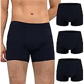 IRISMORII Incontinence Underwear for Men Washable Urinary Leak Proof Absorbent Boxer Brief Male Bladder Leakage Protection 3 Pack (Black XXL)