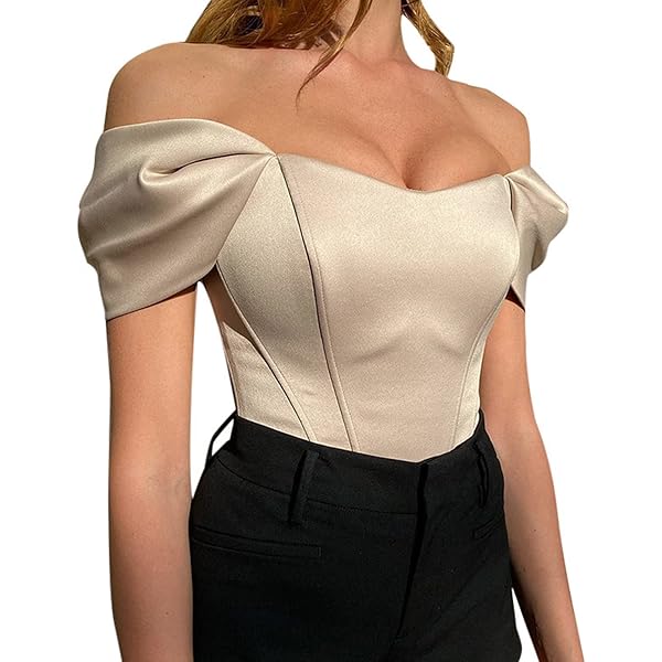 トップス Eaphi MULTI WAY FRILL BUSTIER Amazon.com: 2023 Women's Dresses Frill Trim Ruched Bustier