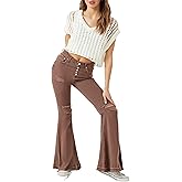 Forever 21 Womens Recycled Cotton Distressed Flare Jeans