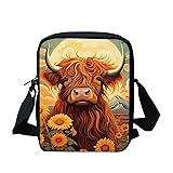 DISNIMO Sunflower Cow Shoulder Crossbody Bags for