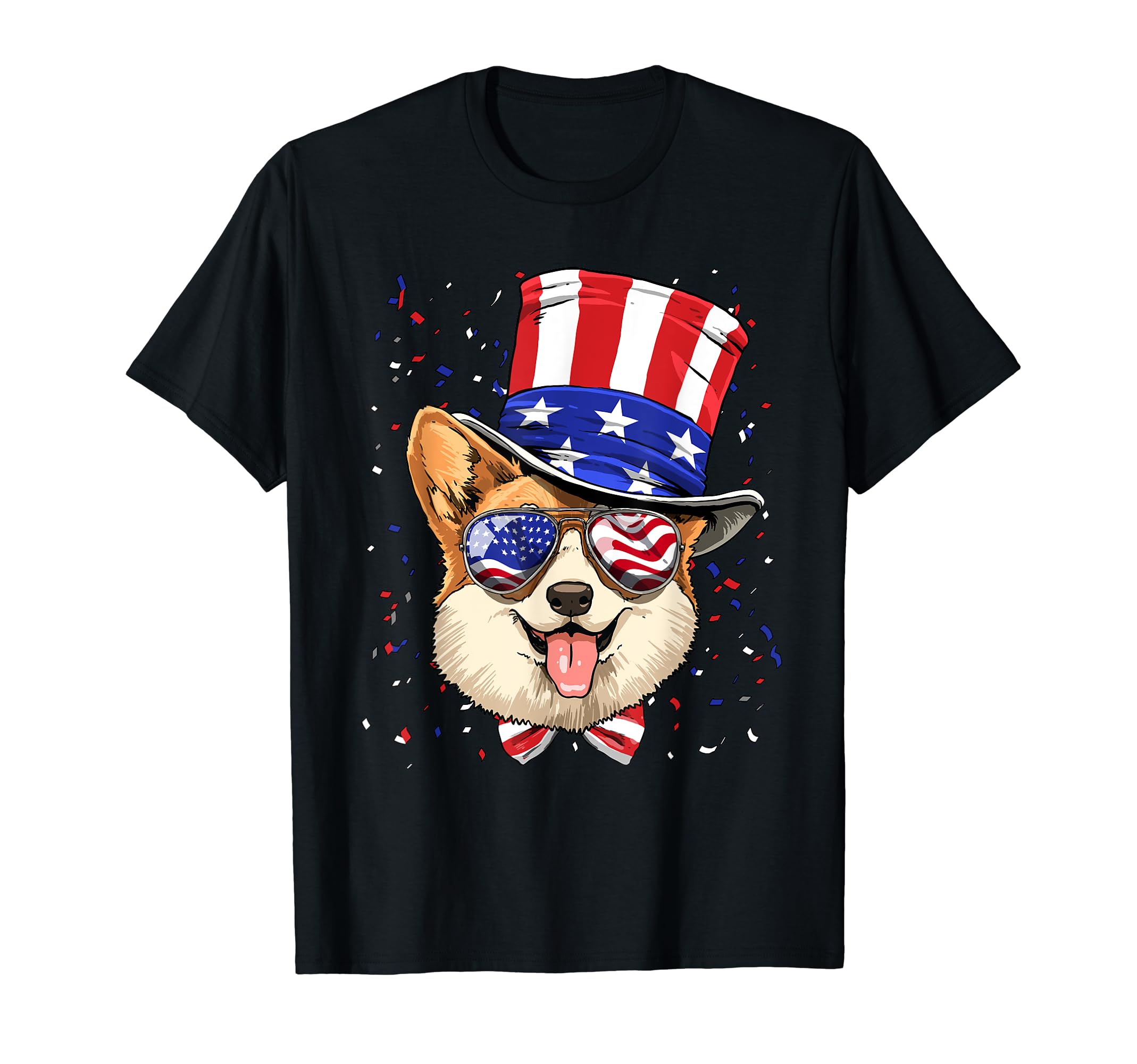 Corgi 4th of July American Dog USA Flag T-Shirt