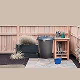 OptiProducts 110L Heavy Duty Black Plastic Rubbish Refuse Bin with Locking Lid view 7
