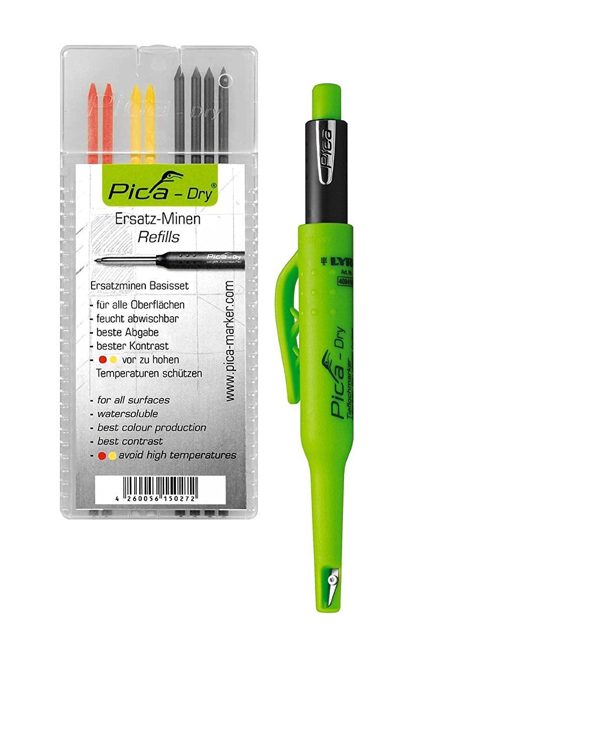 Pica-Dry Longlife Automatic Pen incl.8 replacement refill base set