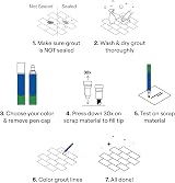 Rainbow Chalk Grout Pen White 7ml - Water-Based Tile Grout Repair view 6