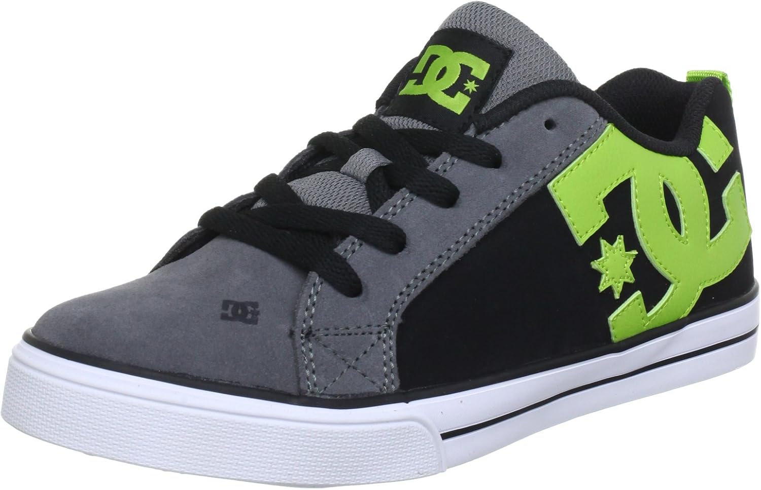 DC Shoes Court Graffik VulcK, Baskets Mode garçon Gris (Grey/Lime