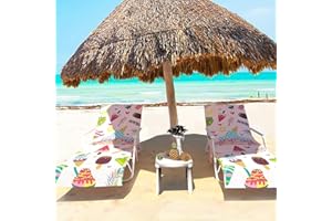 GZDDG Beach Chair Cover, Beach Lounge Chair Covers, Beach Chair Cover with Side Pockets, Pool Chair Cover with Pockets, Sun Lounger Beach Chair Towel Cover, Lounge Chair Cover Microfiber Beach Towel