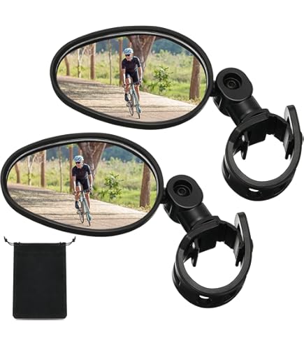 2 Pcs Bicycle Bike Mirror for Giant Cypress 2021, Handlebar Mounted Rear View Mirror, 360° Adjustable, Clear View, Suitable for Road and Mountain Bikes,A L 14X8CM : Sports & Outdoors