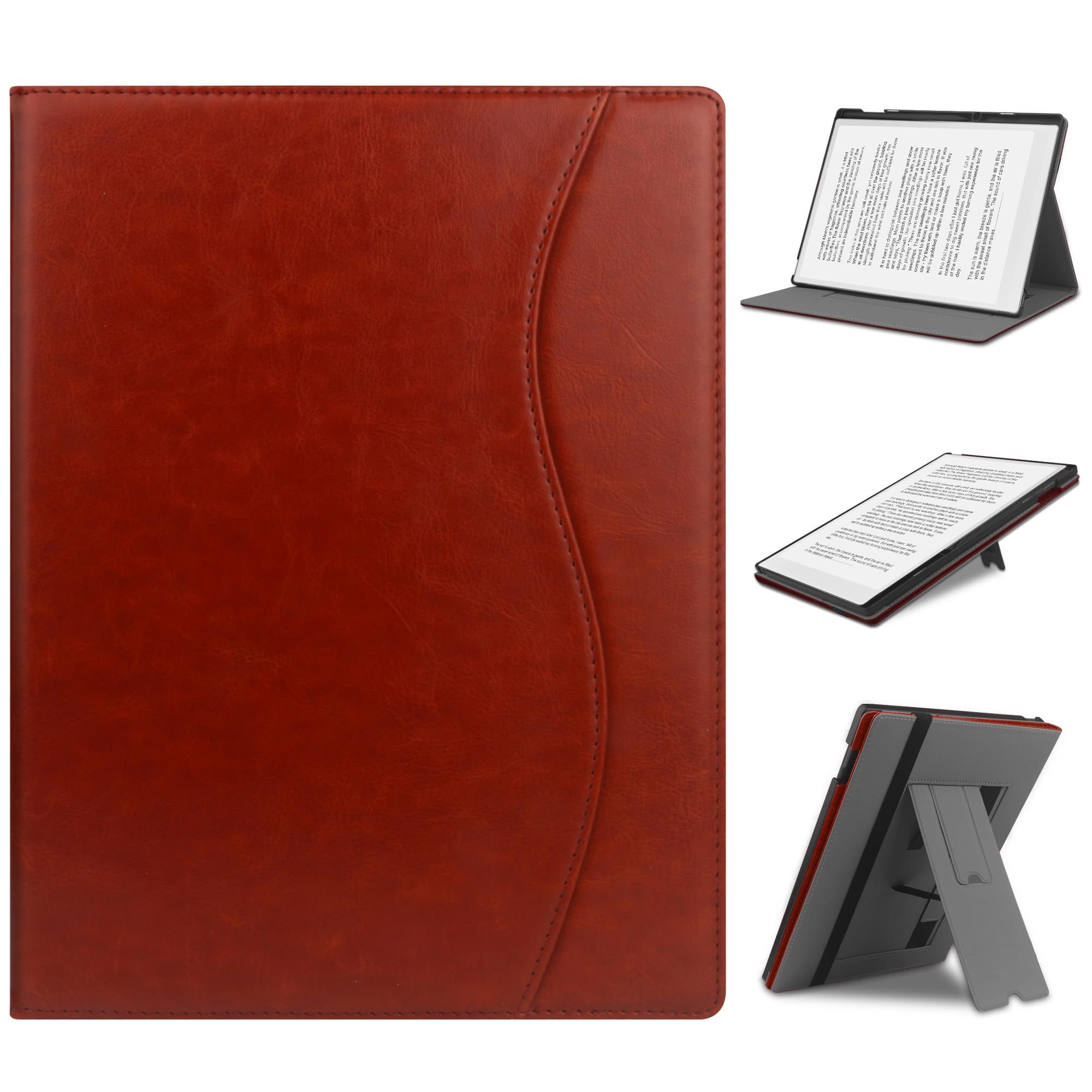Photo 1 of HoYiXi Case for 11.8 inch Remarkable Paper Pro (2024 Released) - with Stable Folding Stand Design and Pen Pocket,Remarkable Paper Tablet with 11.8” Color Display Cover,Auto Sleep/Wake-Brown