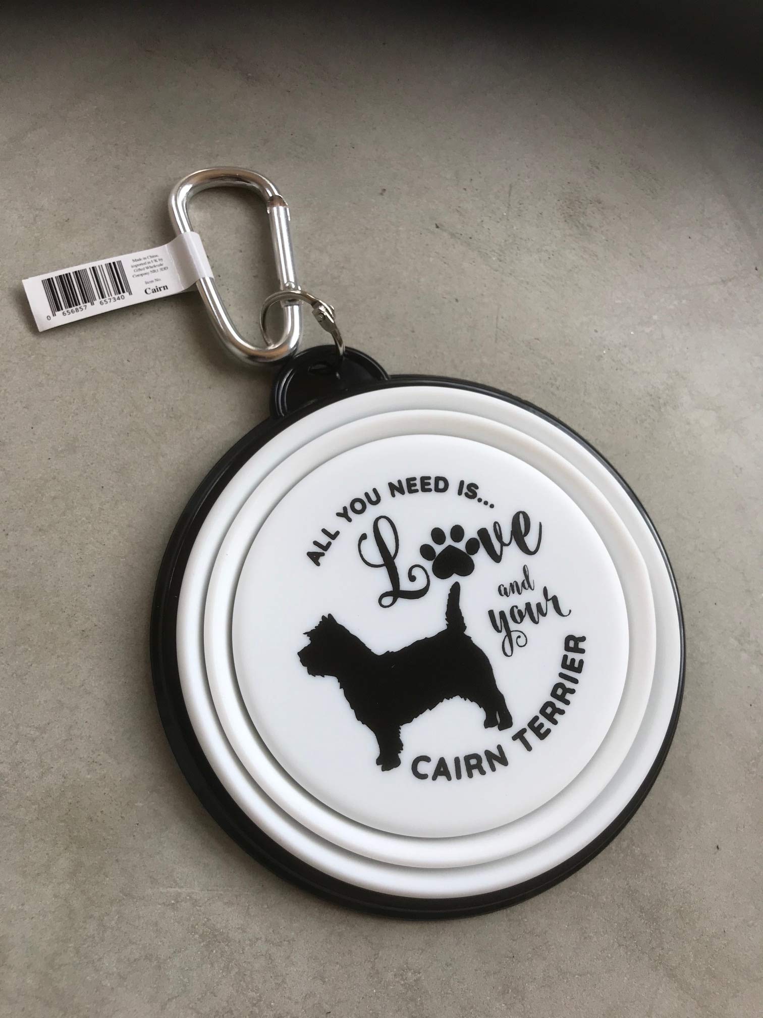 Gifted Wholesale ltd Collapsible Pet/Dog/Cat Dowl - Assorted Designs (Cairn Terrier)