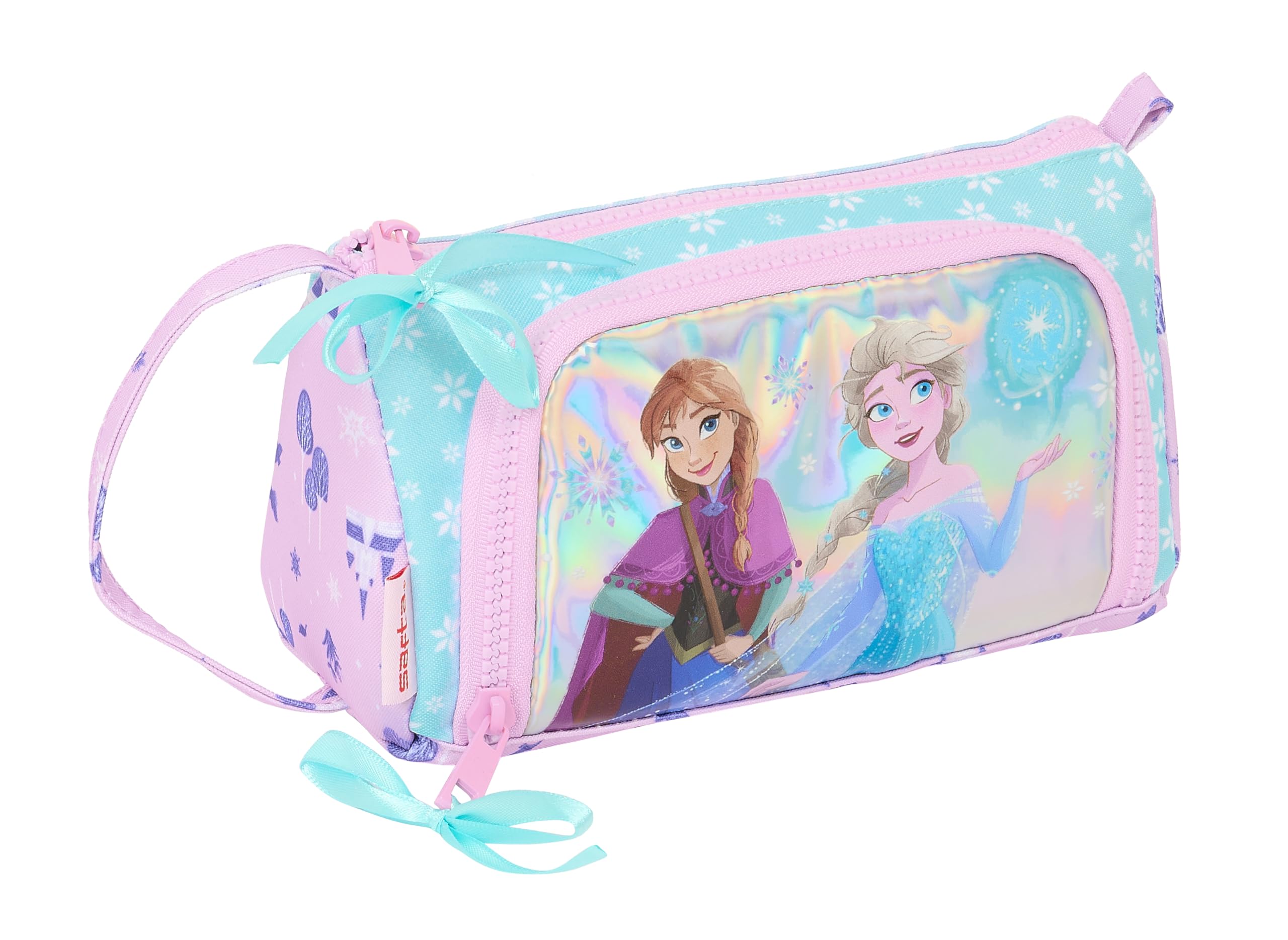 Safta Frozen Cool Days – Pencil Case with Empty Pop Up Pocket, Children's Pencil Case, Ideal for School Children, Comfortable and Versatile, 20 x 8.5 x 11 cm, Purple/Sky Blue, Violet/Sky Blue,