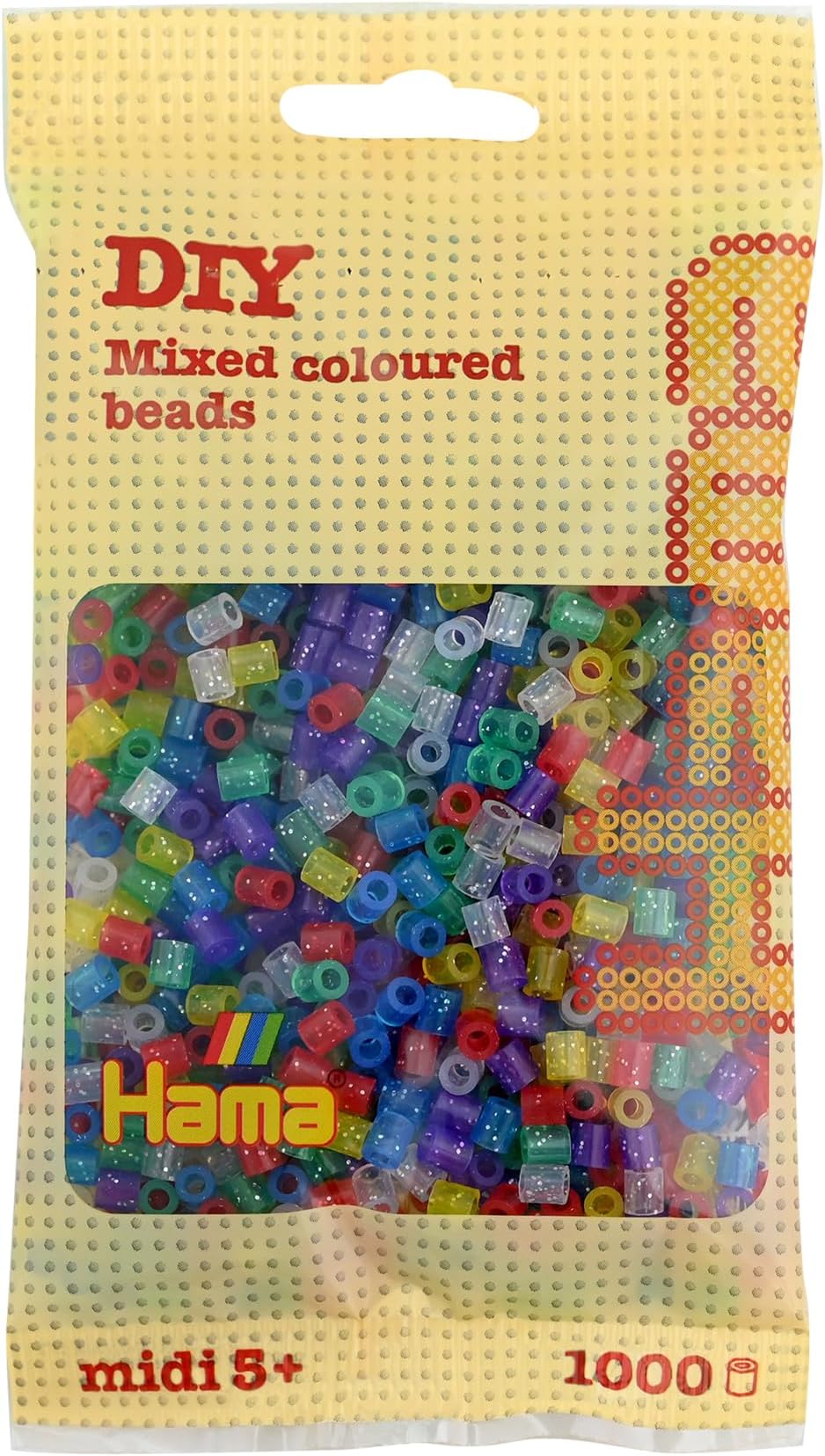 Hama Beads Bag 1000 Midi Fuse Beads Mosaic Arts Craft Glitter Mix 54