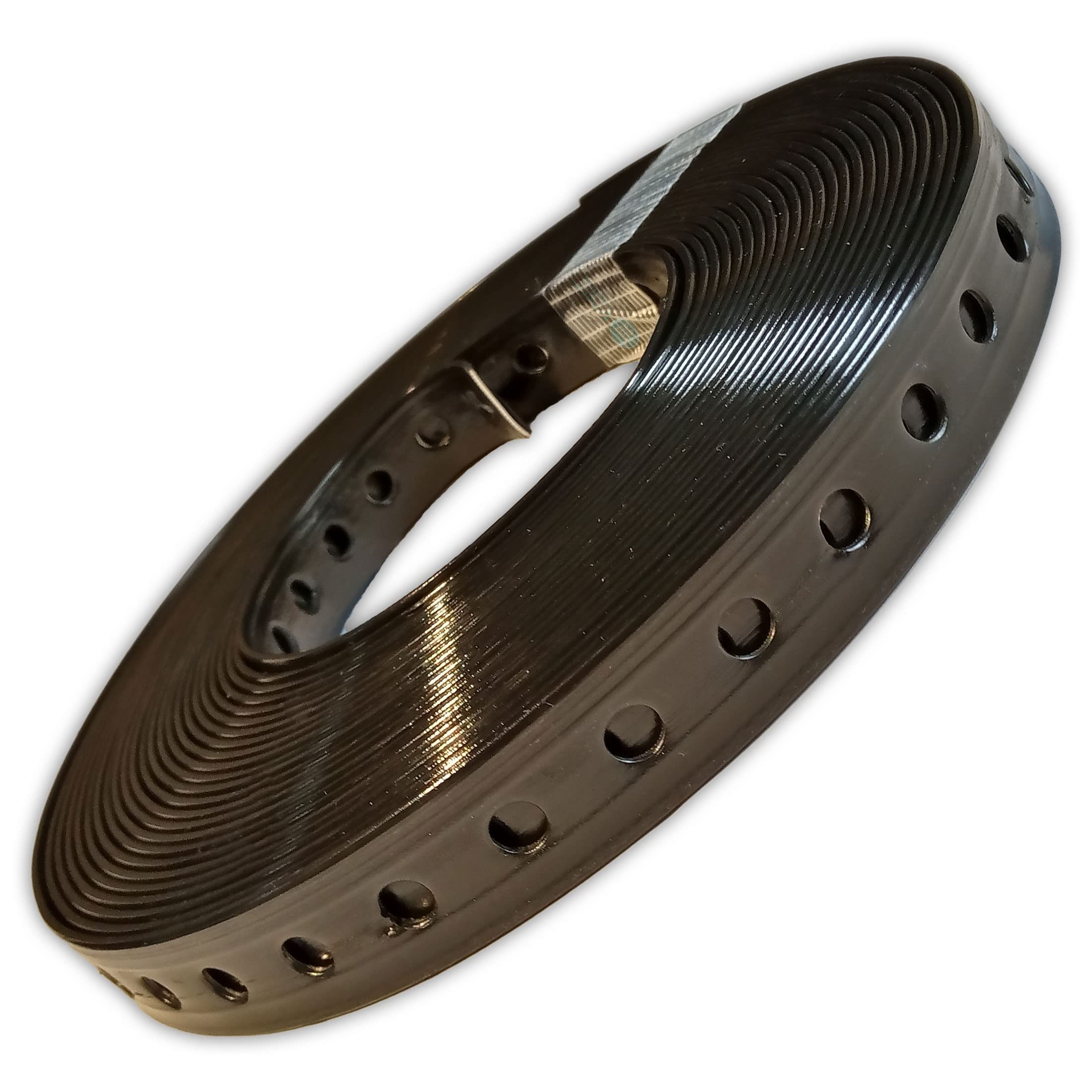 1 Roll (10 Metres) Perforated Tape Roll Plastic-Coated Black — image 1
