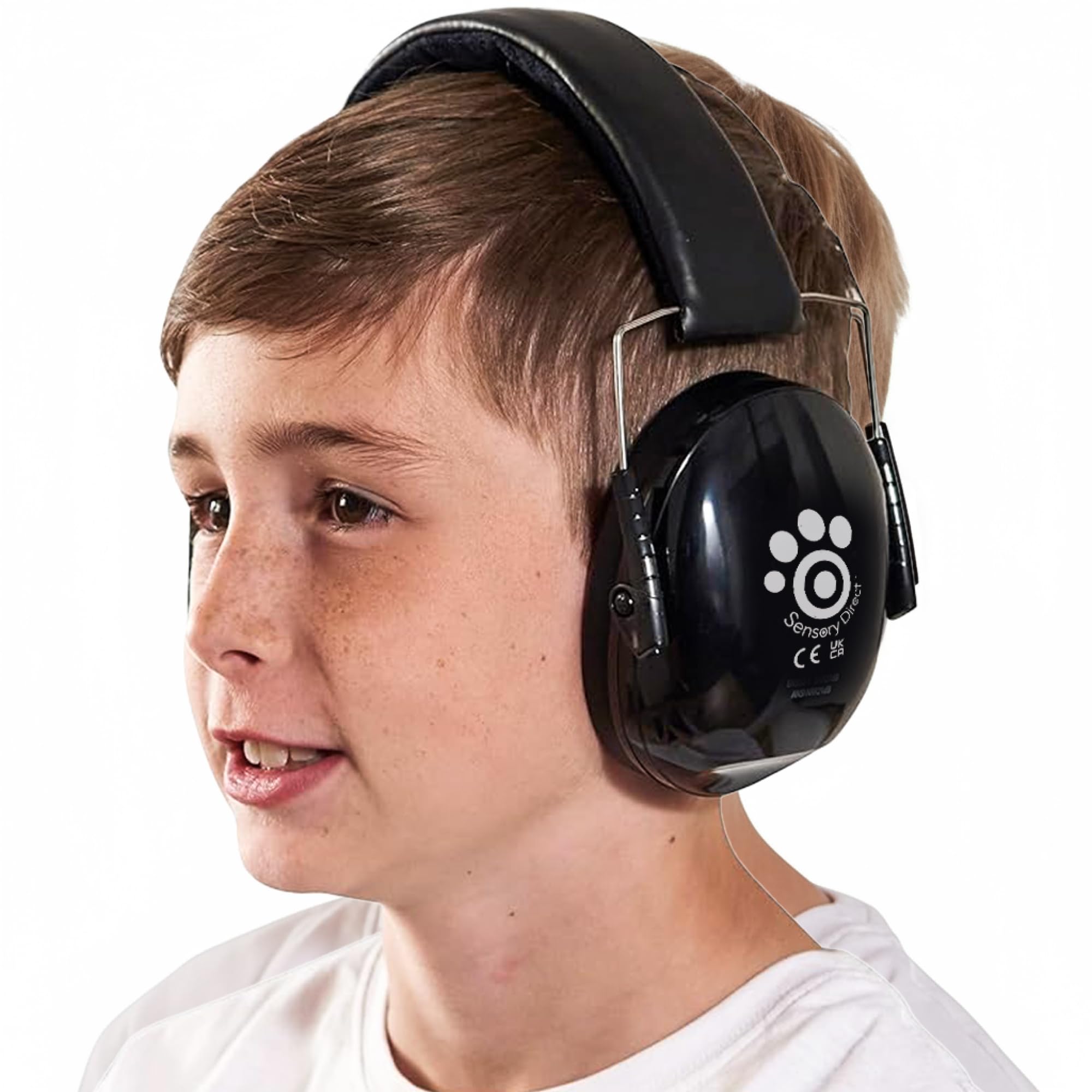 Sensory Direct Ear Defenders - Black | Noise Cancelling Headphone & Protection for Kids & Adults with Sensory Integration | Ideal for Autistic Individuals or ASD, Aspergers or Processing Disorders